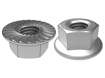 Écrous à embase hexagonale DIN6923 avec dents cannelées (avec dents antidérapantes)