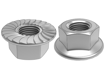 GB6177.2 Écrou à embase hexagonale avec dents de fleurs à dents fines (avec dents antidérapantes)