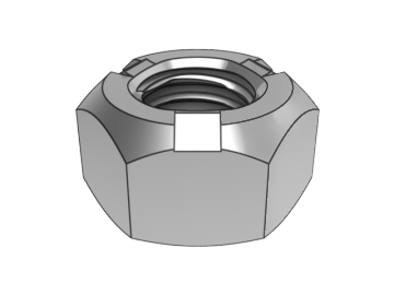 Écrou de blocage hexagonal tout métal de type GB6185.2-B2 à pas fin (pression en trois points)