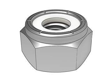 Écrou de blocage hexagonal à insert non métallique blanc ASME B18.16.6.7NM