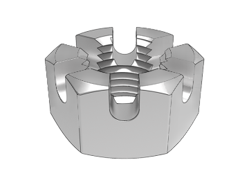 GB9459 Écrou fin à fente hexagonale avec filetage fin